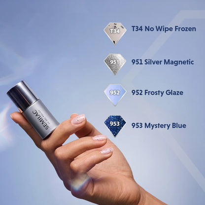 951 Silver Magnetic - Semilac Soak Off Gel / Hybrid Nail Polish
