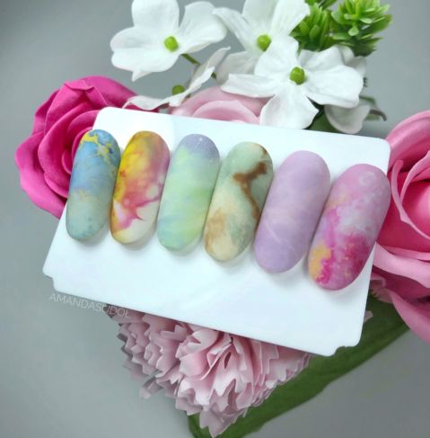 11 PINK MARBLE Semilac Nail Transfer Foil