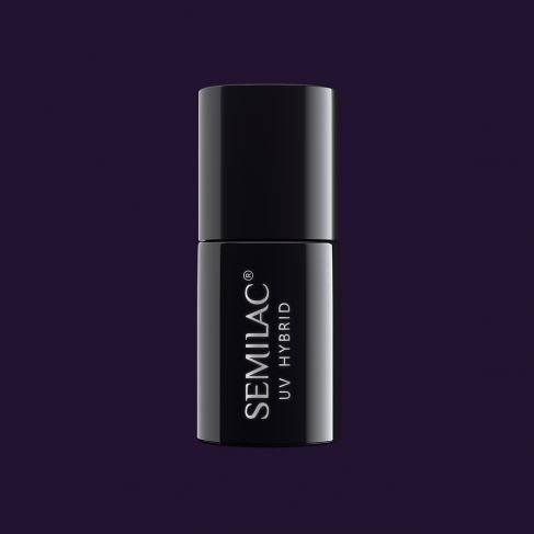 100 Black Purple - Semilac Soak Off Gel / Hybrid Nail Polish - "Black & White" Collection - SemilacUSA