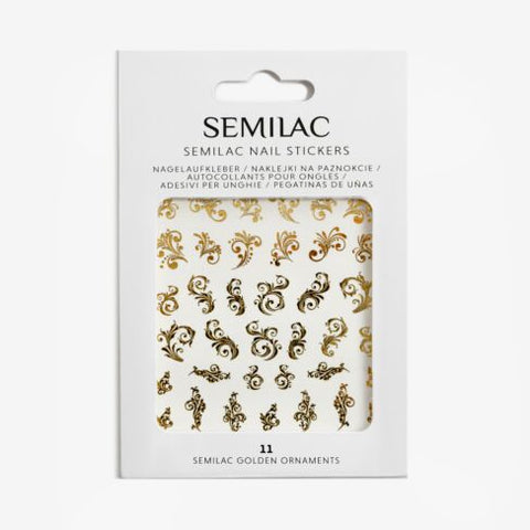 11 GOLDEN ORNAMENTS Semilac Nail Stickers