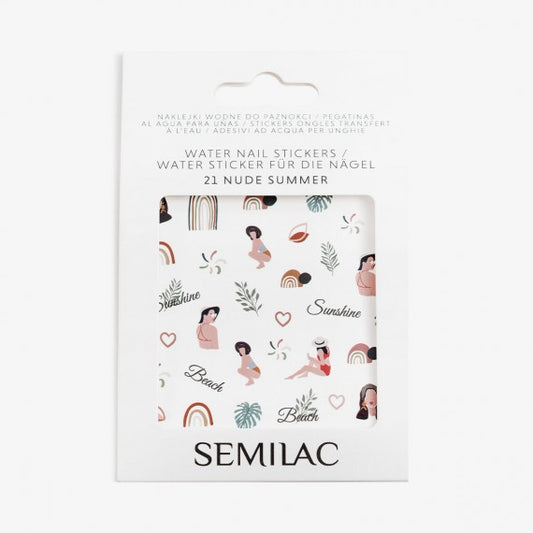 21 NUDE SUMMER Semilac Nail Stickers