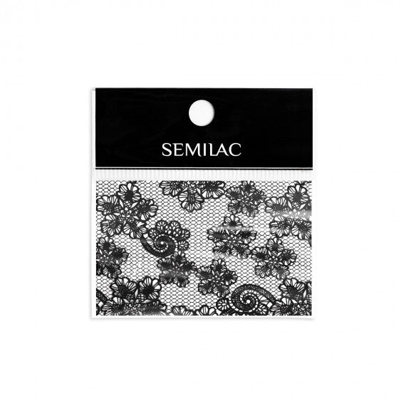 24 BLACK LACE Semilac Nail Transfer Foil