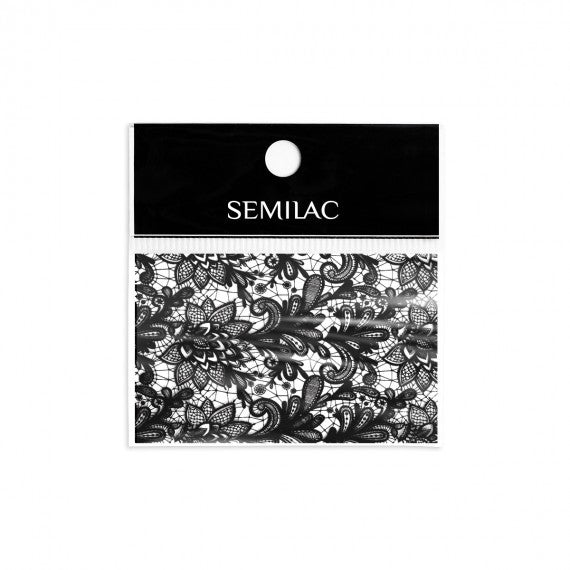 25 BLACK LACE Semilac Nail Transfer Foil