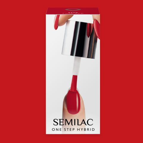 550 PURE RED Semilac STEP ONE Hybrid / Gel Polish 5 ml Bottle