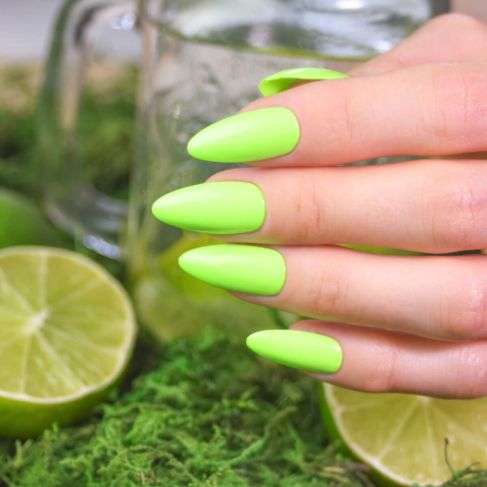 564 NEON LIME Semilac Soak Off Gel / Hybrid Nail Polish