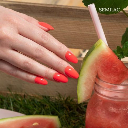 570 NEON WATERMELON Semilac Soak Off Gel / Hybrid Nail Polish