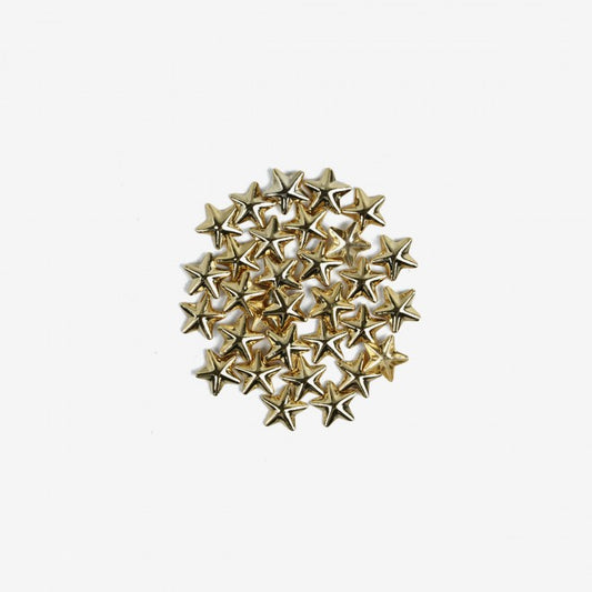 760 BIG GOLD STARS Semilac Nail Art Decorations 50 pcs - SemilacUSA