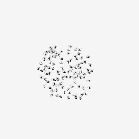 767 SMALL SILVER TEARS  Semilac Nail Art Decorations 100 pcs - SemilacUSA