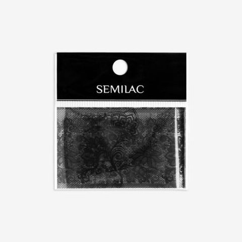 06 BLACK LACE Semilac Nail Transfer Foil