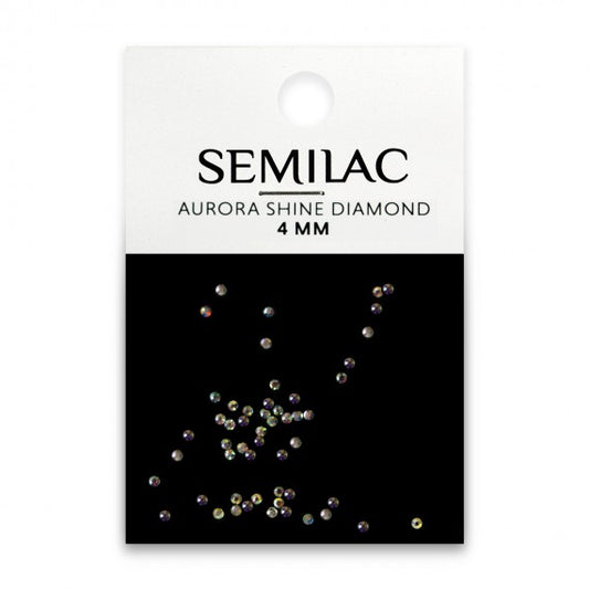 Semilac AURORA SHINE DIAMOND 4MM - Nail Art Decorations 50 PCS