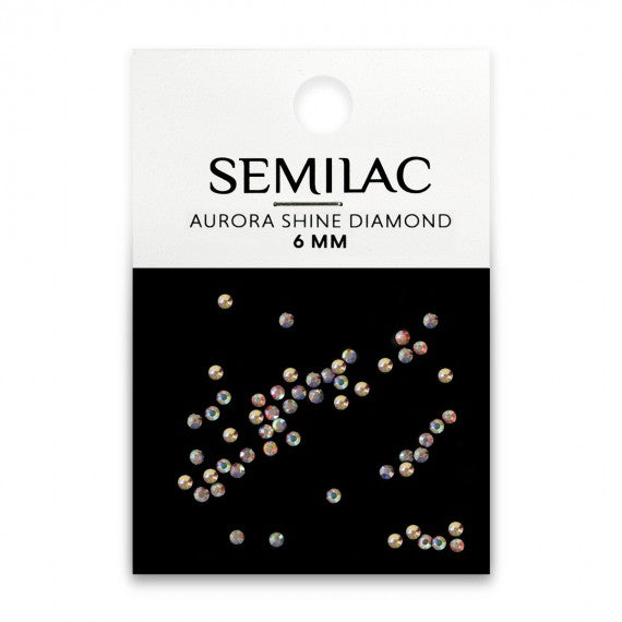 Semilac AURORA SHINE DIAMOND 6MM - Nail Art Decorations 50 PCS