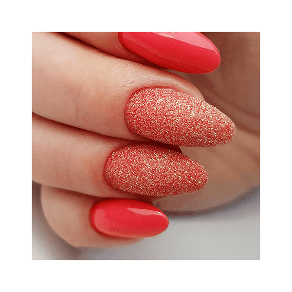 02 LYCHEE CORAL SAND - Slowianka Nail Trends Nail Art Powder  nail art photo