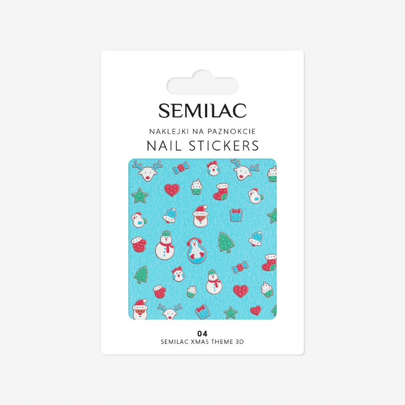 04 Xmas THEME 3D Semilac Nail Stickers